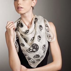 Alexander McQueen "Skull Chiffon Scarf"