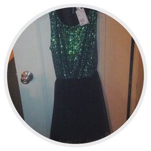 Turquoise sequence and tool dress NWT