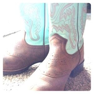 Teal Justin Boots
