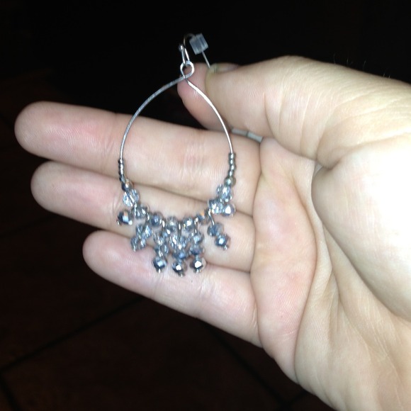 Silver White House black market earrings