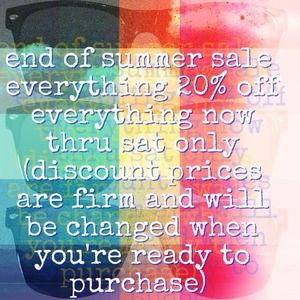 End of Summer SALE! 20% OFF 😃