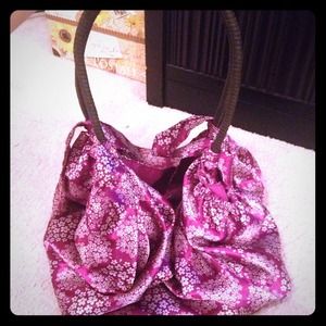 Purple Japanese cheery blossom handbag