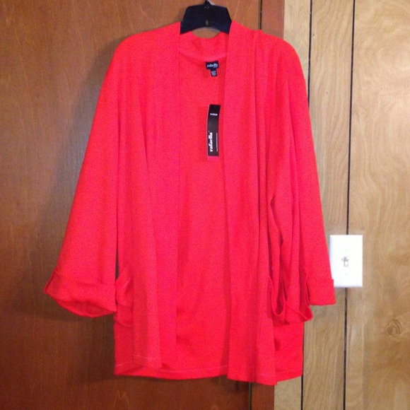 🚫BUNDLED🚫Orange knit jacket - size 3X