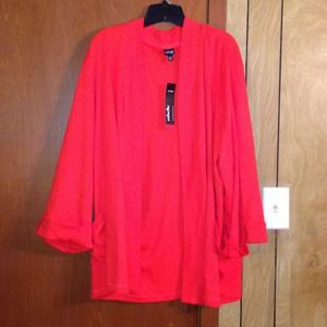 🚫BUNDLED🚫Orange knit jacket - size 3X