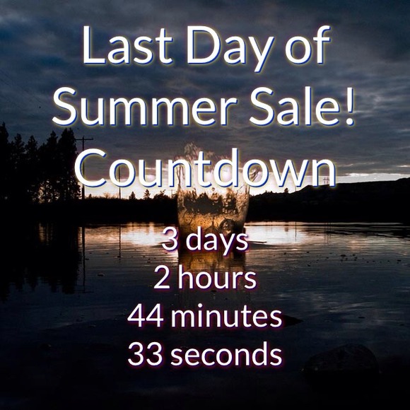 Sale Ends This Saturday 8/31/2013!!!!!