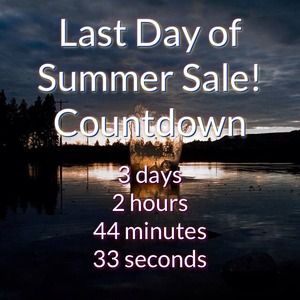 Sale Ends This Saturday 8/31/2013!!!!!