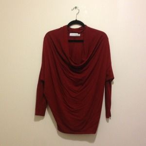 RESERVED Zara Red Cowl Neck Dolman Top