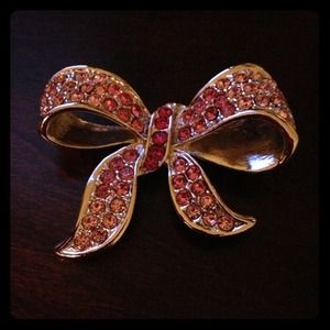 Pink Rhinestone brooch
