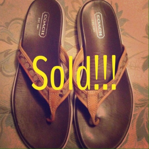 Bundle/Sold!!!!Coach Flip Flops Leather