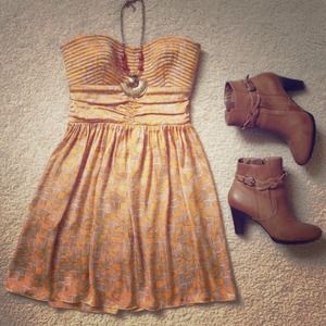 SOLD❗Strapless Yellow Dress
