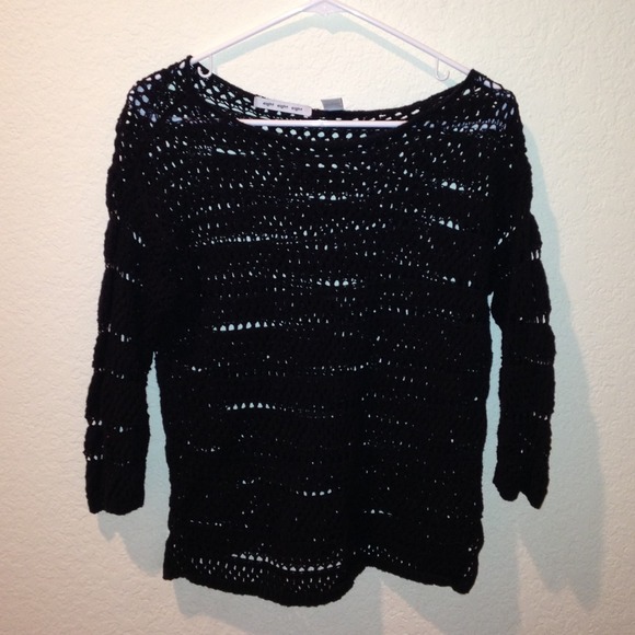 Black fishnet sweater