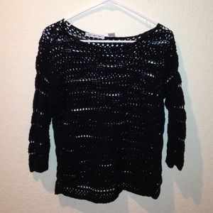 Black fishnet sweater