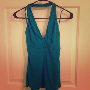 Green halter top