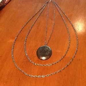 Layered locket necklace