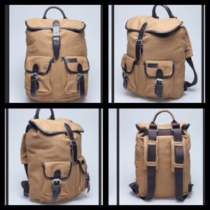 🔴REDUCED 🔴 CANVAS & LEATHER BACKPACK