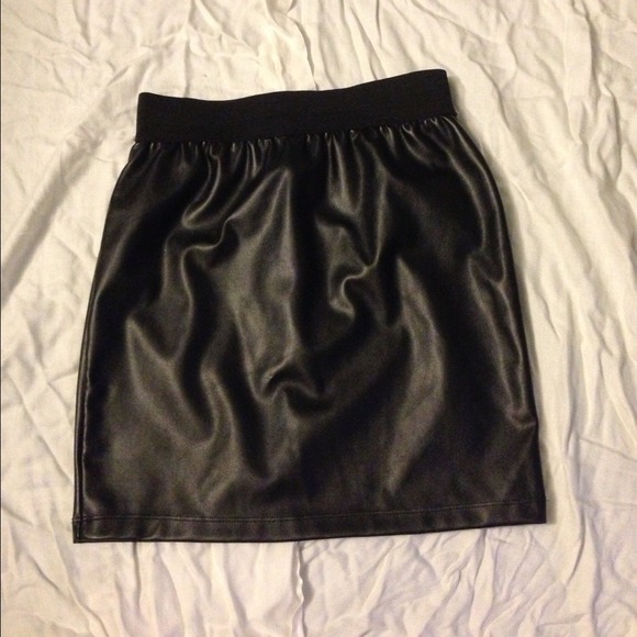 Faux leather skirt