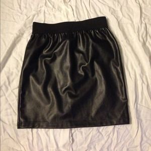 Faux leather skirt