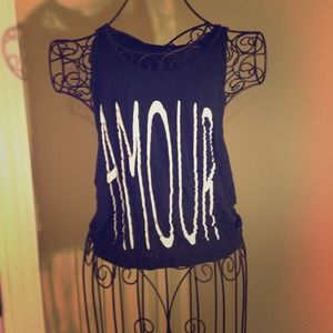 Loose black tank top
