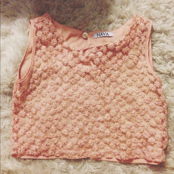 🍍ON SALE🍍Sheer floral crop top