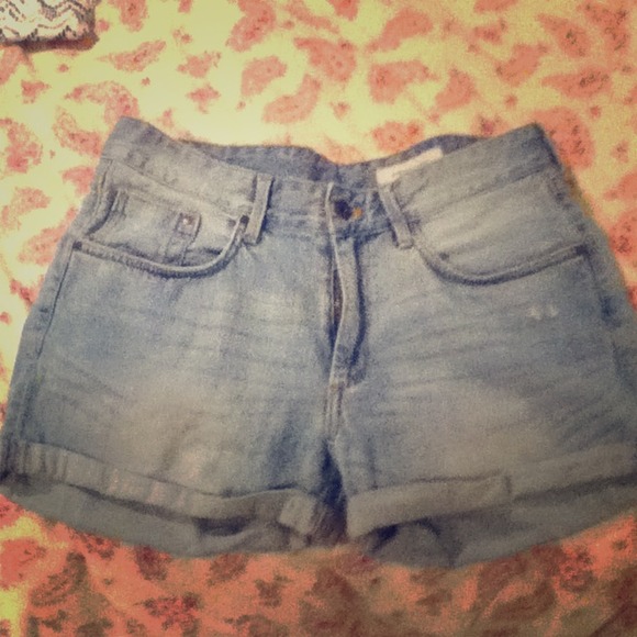 Light Wash High Waisted Shorts