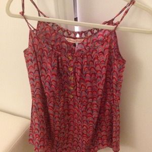 Rebecca Taylor pink silk printed top