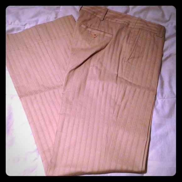 BCBG Khaki striped pant (matching blazer avail)