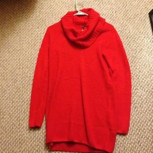 Red long sweater