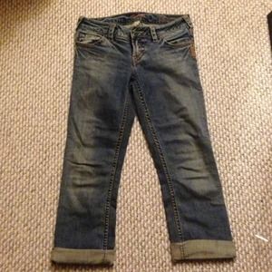 Silver branded Capris