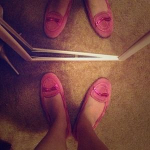 Pink Coach Flats