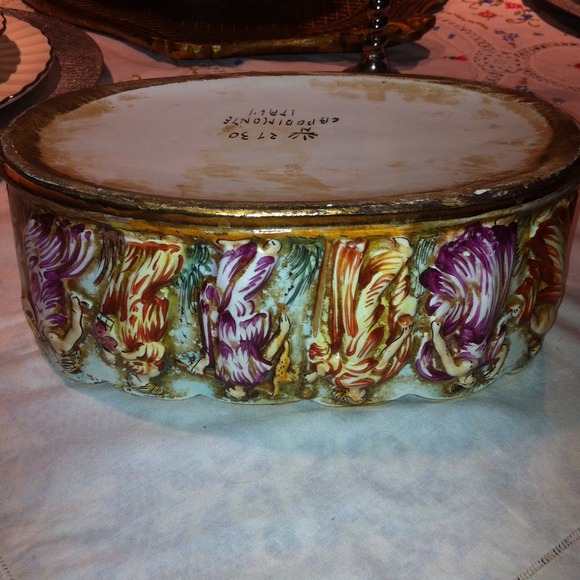 Capo Di Monte porcelain Vintage vase marked 2730 - Picture 4 of 4