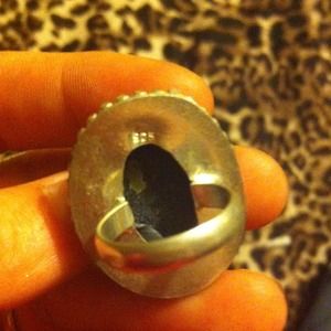 Sterling silver glass murano ring