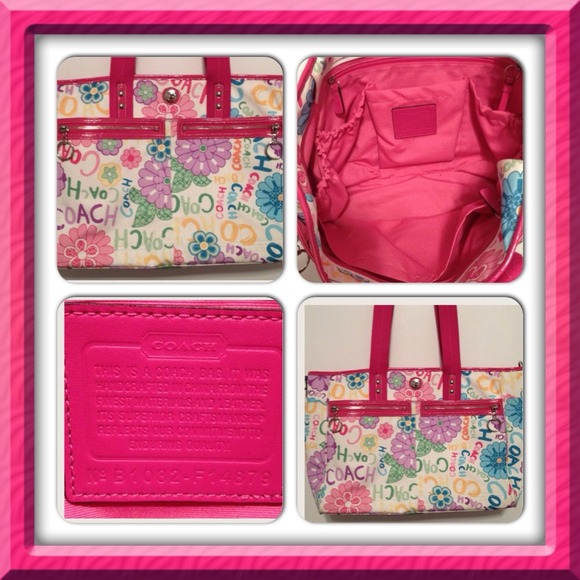 Hold....Authentic pink coach diaper bag.. - Picture 1 of 4