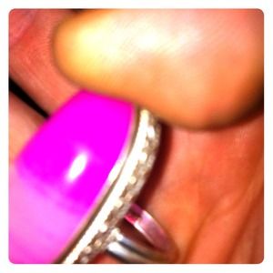 925 pink moonstone ring