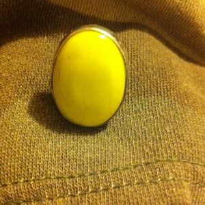 Sterling silver Yellow jasper ring