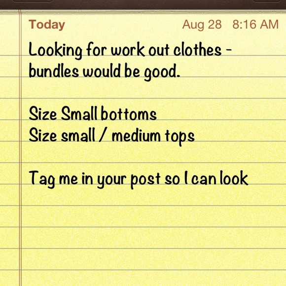 Looking for work out gear