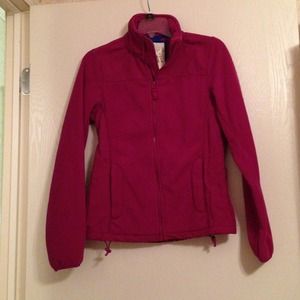 Darker pink fleece jacket