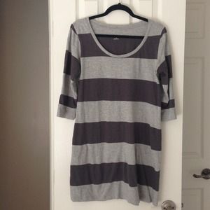 Gray striped dress