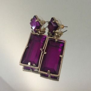 Purple Kate Spade earrings