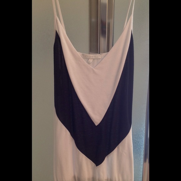 Charlotte Russe Black & White spaghetti strap top