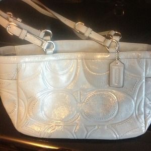 Coach patent leather tote