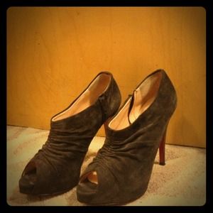 Christian Louboutin grey suede booties REDUCED