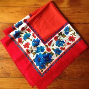 Bright Floral Head Scarf