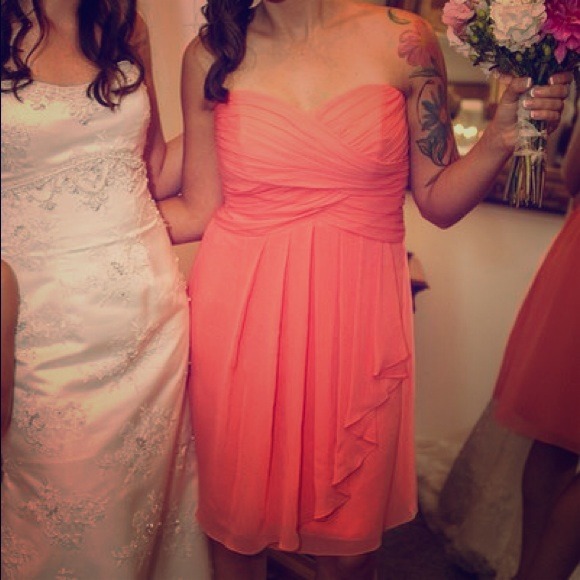 David's Bridal custom fitted dress. style: F14847