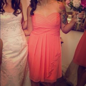 David's Bridal custom fitted dress. style: F14847