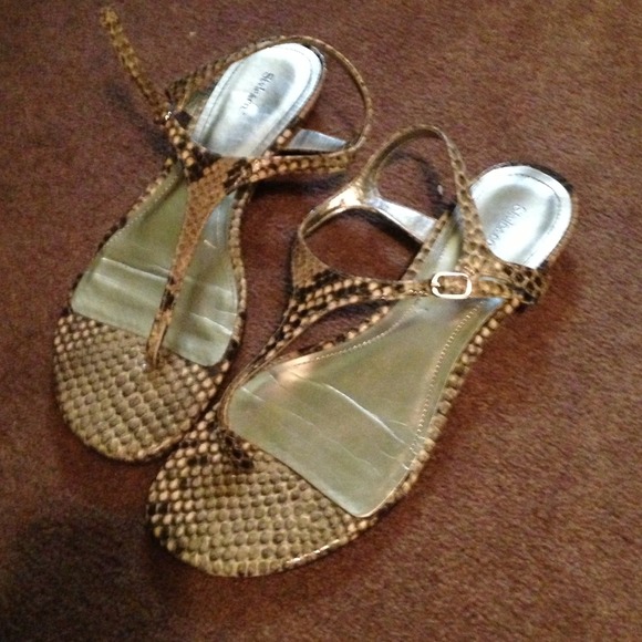 Snake skin look sandals