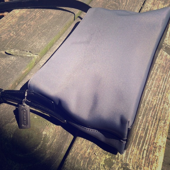 Grey Coach Shoulder Bag