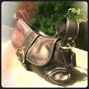 Genuine Black Coach Shoulder Bag