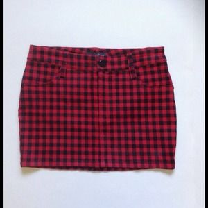 Black & red checkered/plaid skirt
