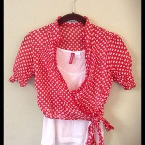 Polka dot cover up/cardigan