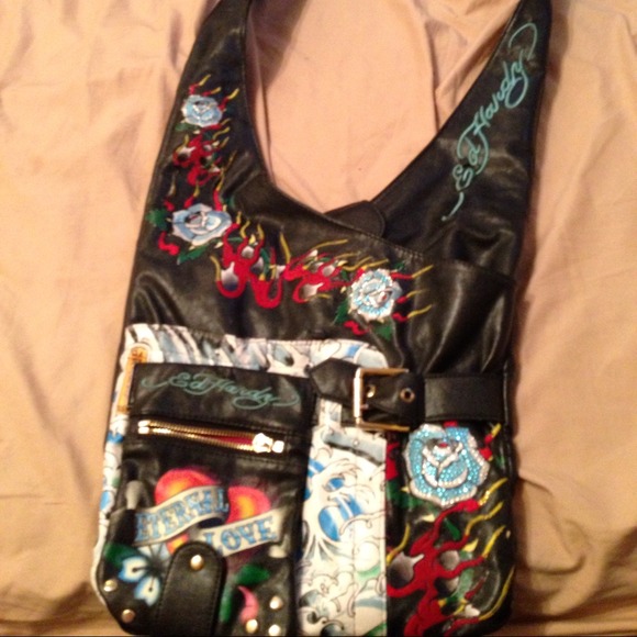 Ed hardy leather bag
